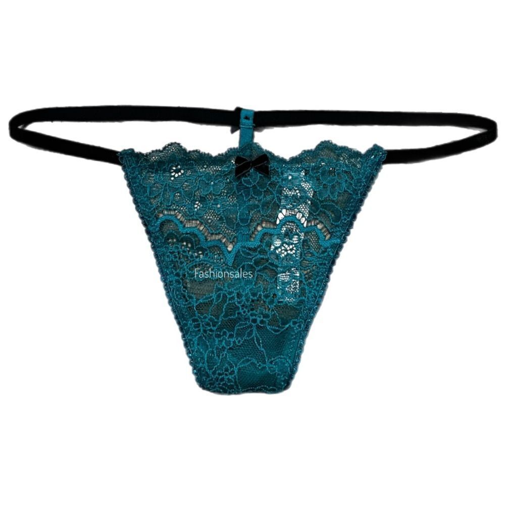 Victorias Secret Sexy Supersoft Lace V String Panty Green Xsmall